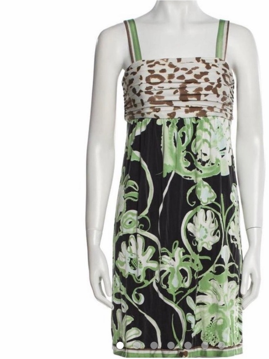 Emilio Pucci Dresses & Skirts - Emilio Pucci Black and Green Abstract Print Dress